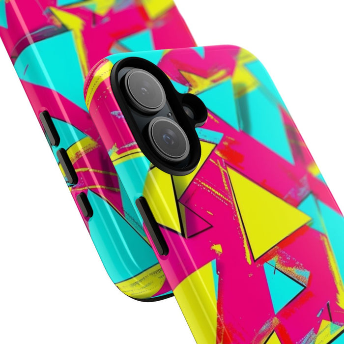 Neon Driehoeken Abstract Patroon