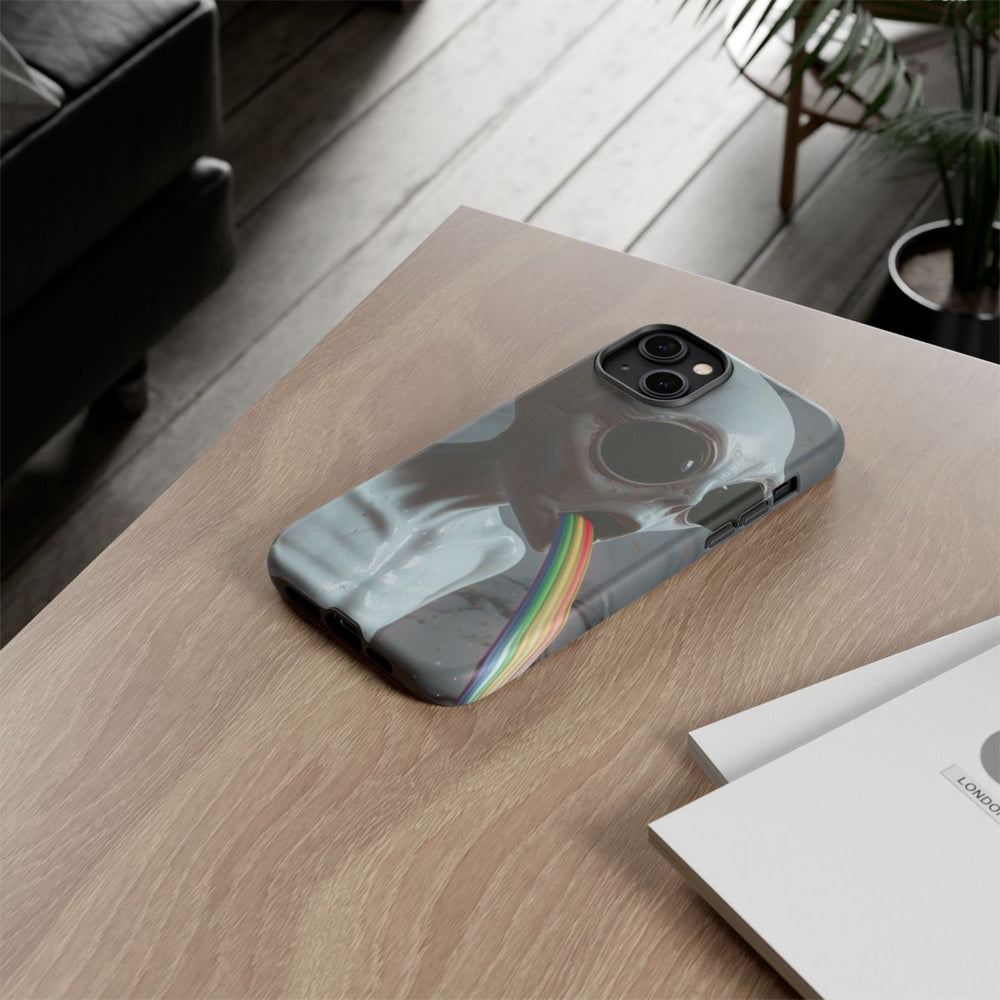 Grijze Alien met Regenboogstraal
