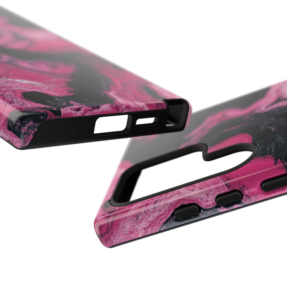 Roze en Zwarte Marmer Abstracte Textuur