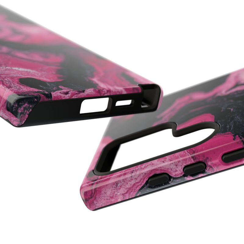 Roze en Zwarte Marmer Abstracte Textuur