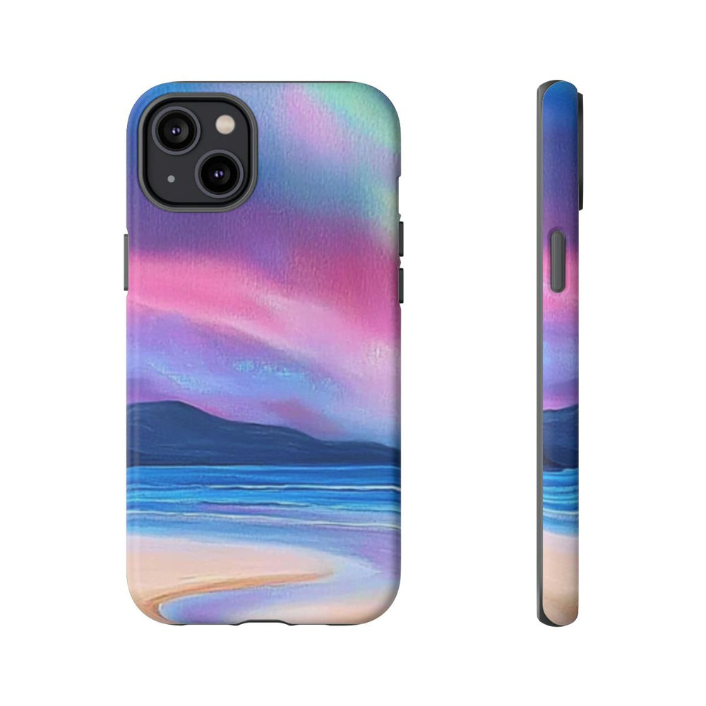 Noorderlicht Boven Rotsachtige Kust en Strand