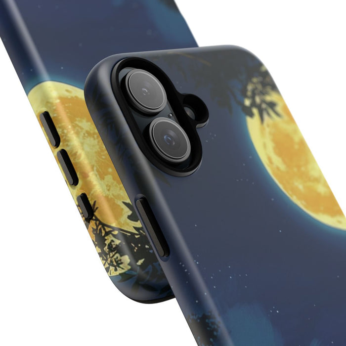 Gele Volle Maan in Nachtlandschap