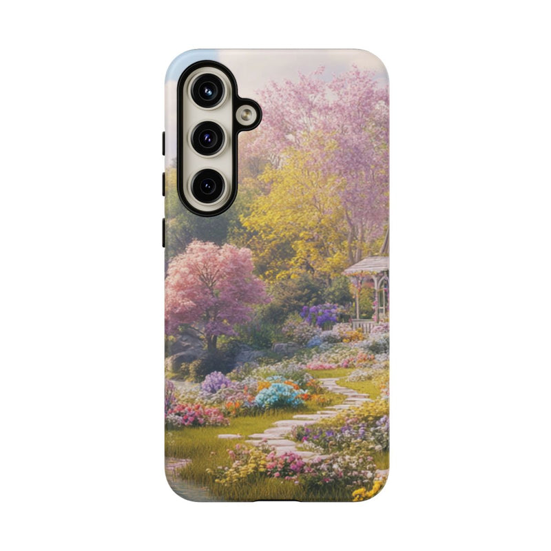 Bloemrijke Tuin met Waterval en Sfeervol Huisje