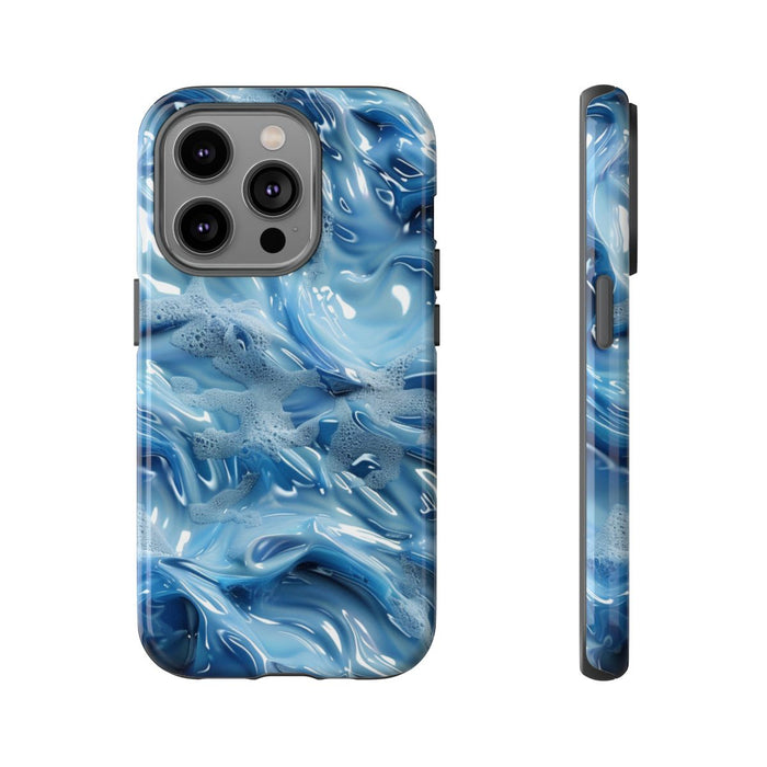 Blauw Abstract Golvend Patroon