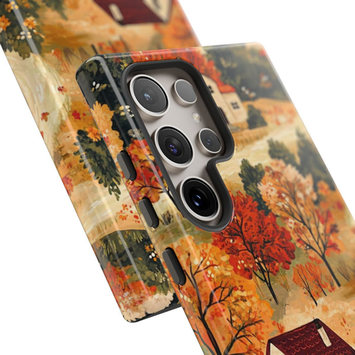 Herfstlandschap met Huizen