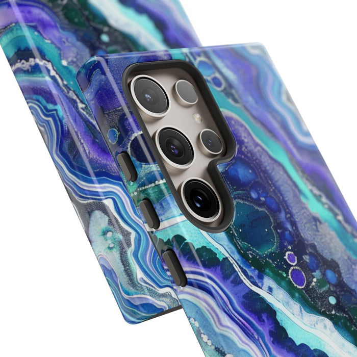 Blauw en Paars Geode-Wervelpatroon