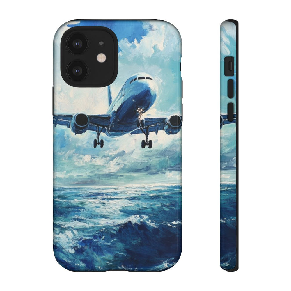 Vliegtuig Boven Oceaan Olieverfschilderij