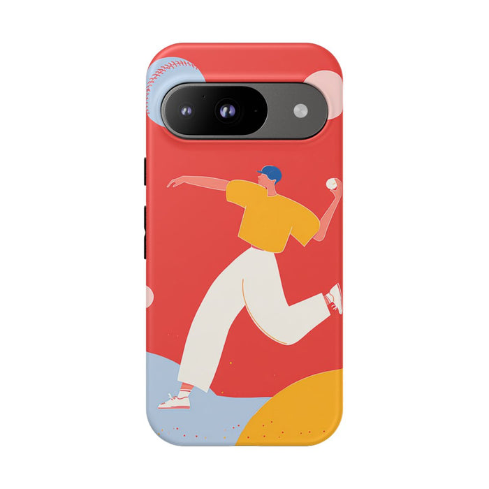 Minimalistische Honkbalspeler Illustratie