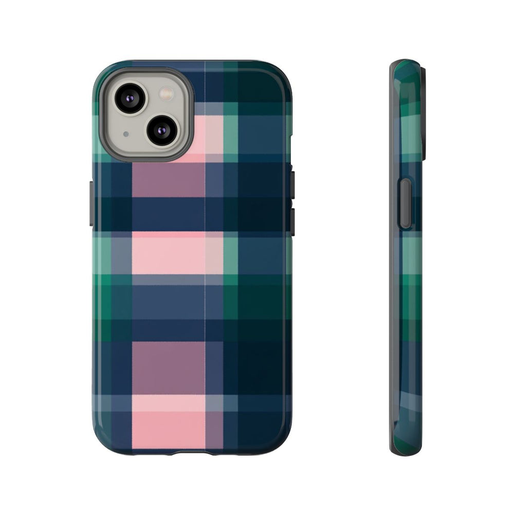 Smaragdgroen en Roze Geruit Patroon