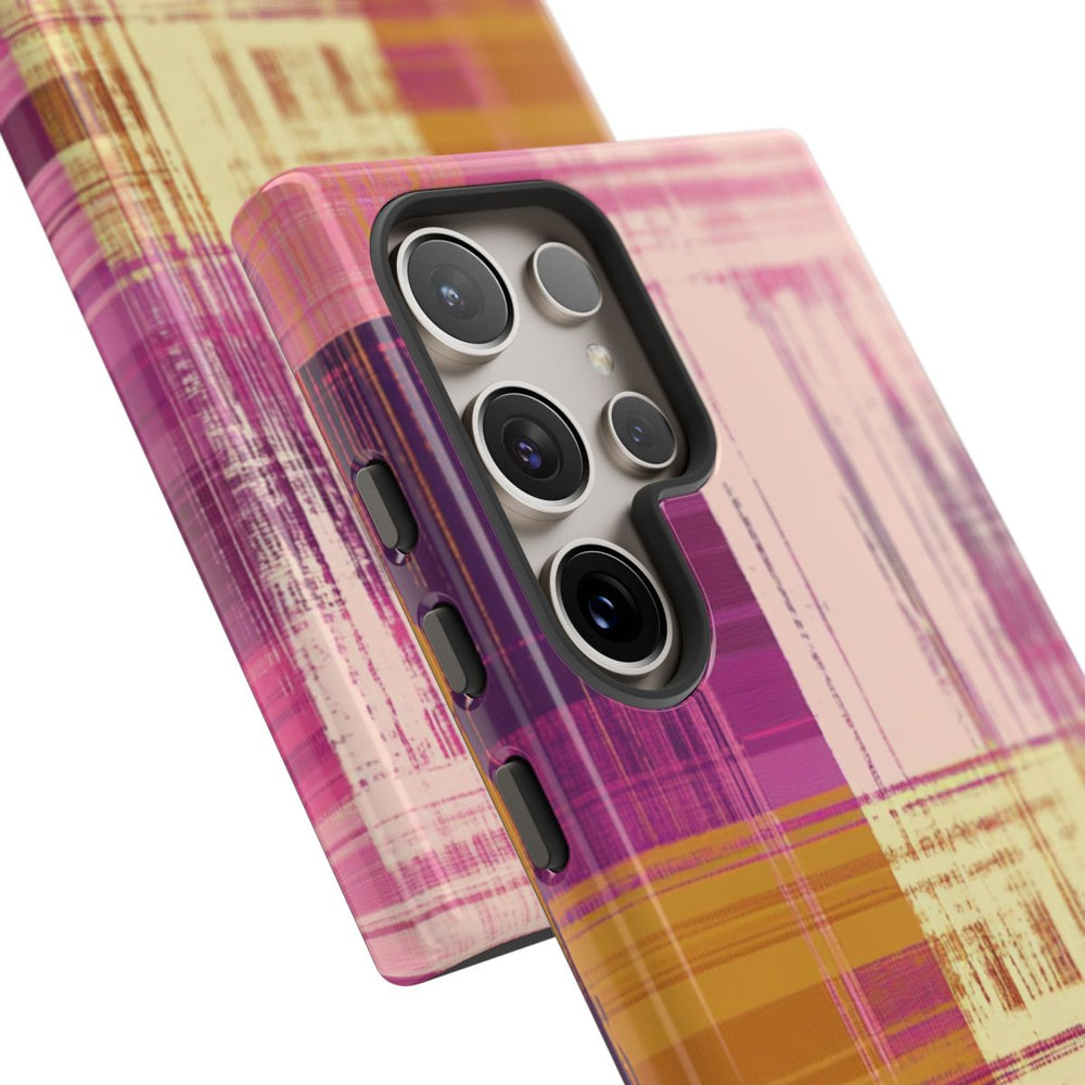 Abstract Paars-Gouden Ruitpatroon
