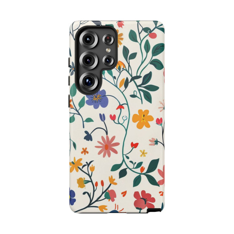 Kleurrijk Bloemenpatroon met Klimop