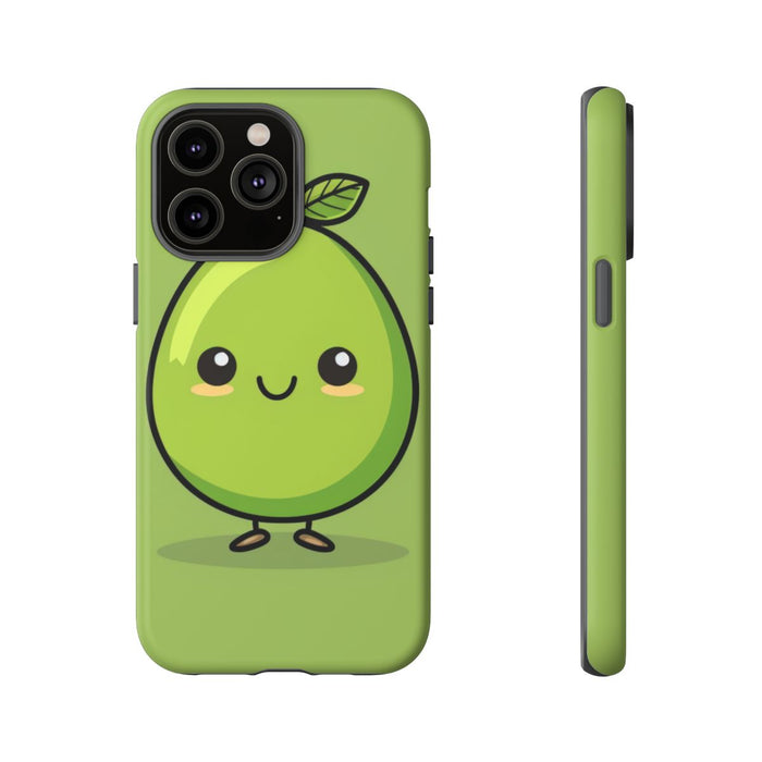 Schattige Groene Avocado in Cartoonstijl
