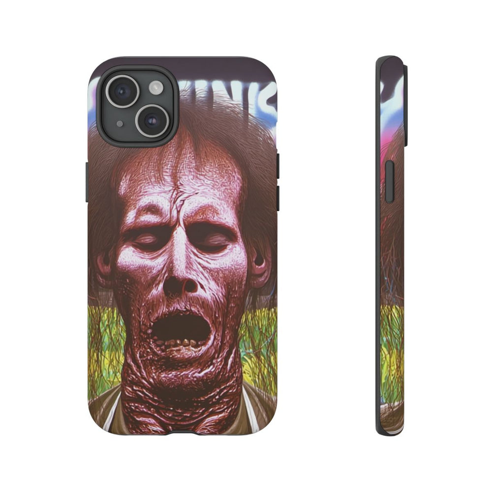 Surrealistisch Zombiegezicht met Vurige Lucht