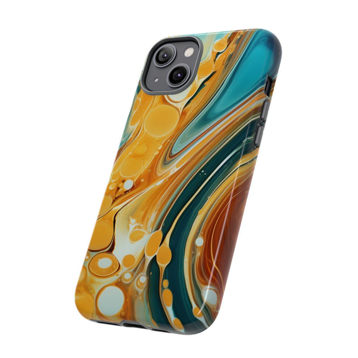 Turquoise en Honing Swirl Epoxy Patroon