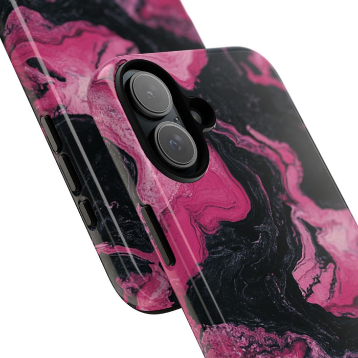Roze en Zwarte Marmer Abstracte Textuur