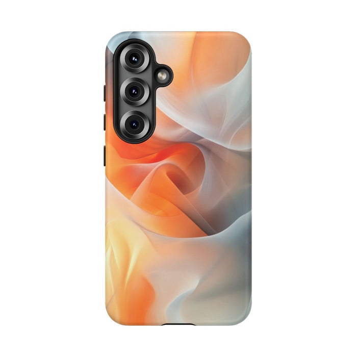 Abstract Oranje-Grijs Vloeiend Patroon
