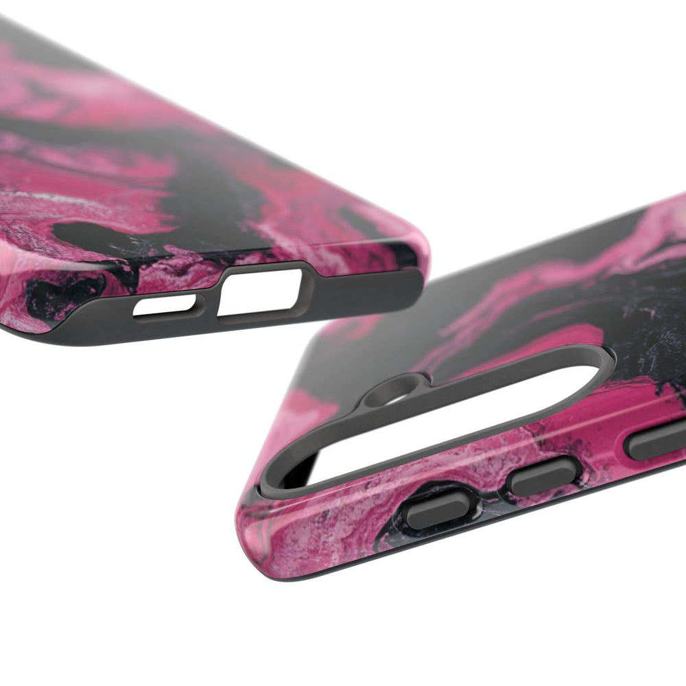 Roze en Zwarte Marmer Abstracte Textuur