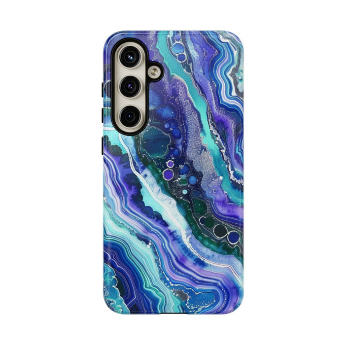 Blauw en Paars Geode-Wervelpatroon