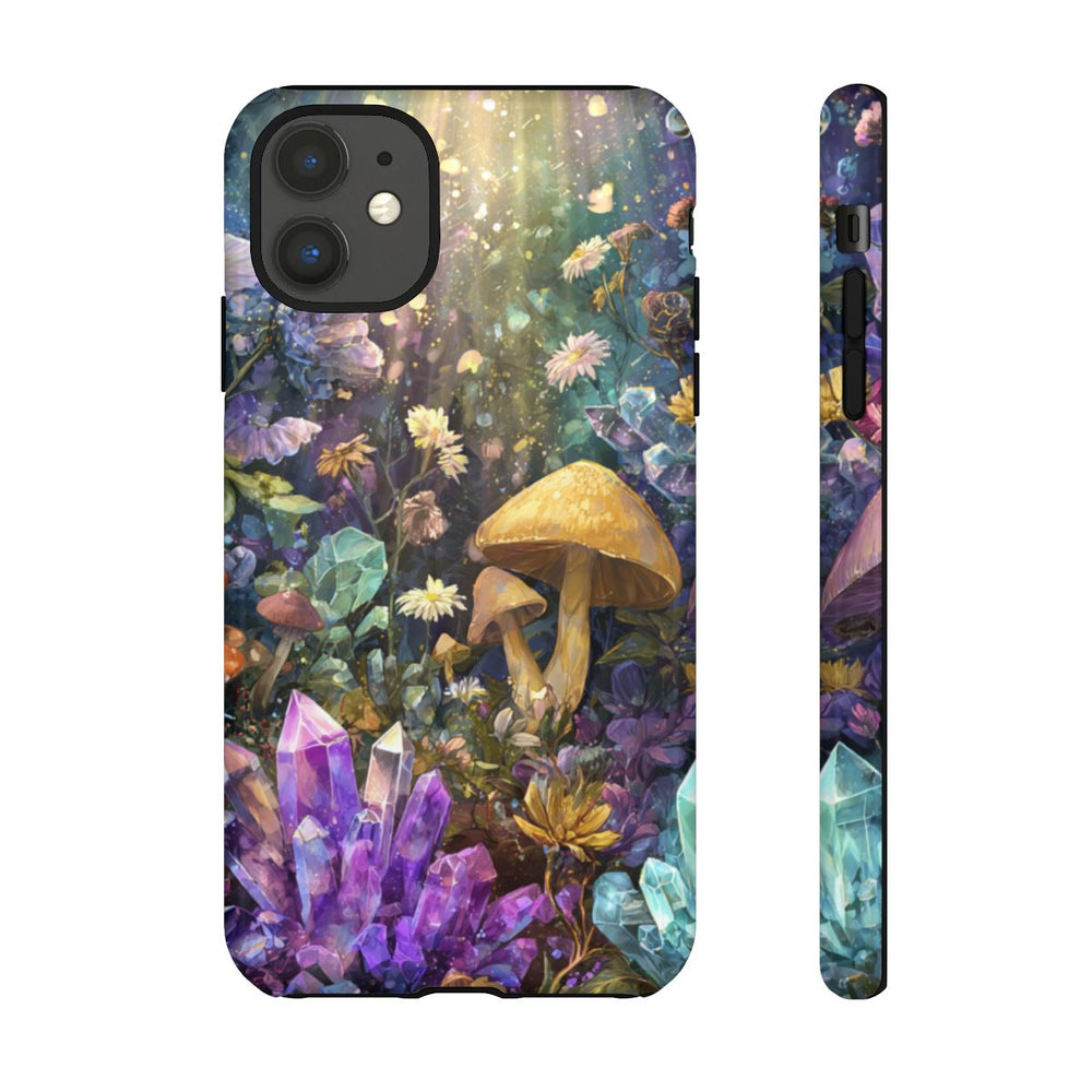 Mystieke Kristallen en Paddenstoelen Natuurscène