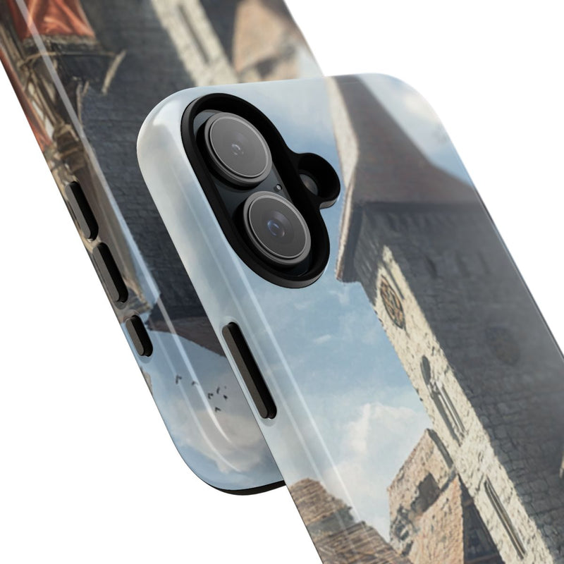 Middeleeuws Europees Dorpsstraat Tafereel