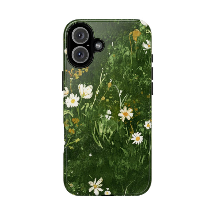 Groene Weide met Witte Bloemen
