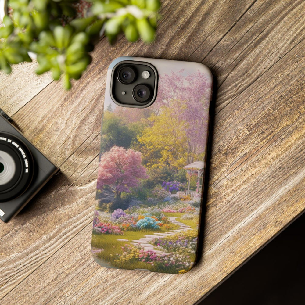 Bloemrijke Tuin met Waterval