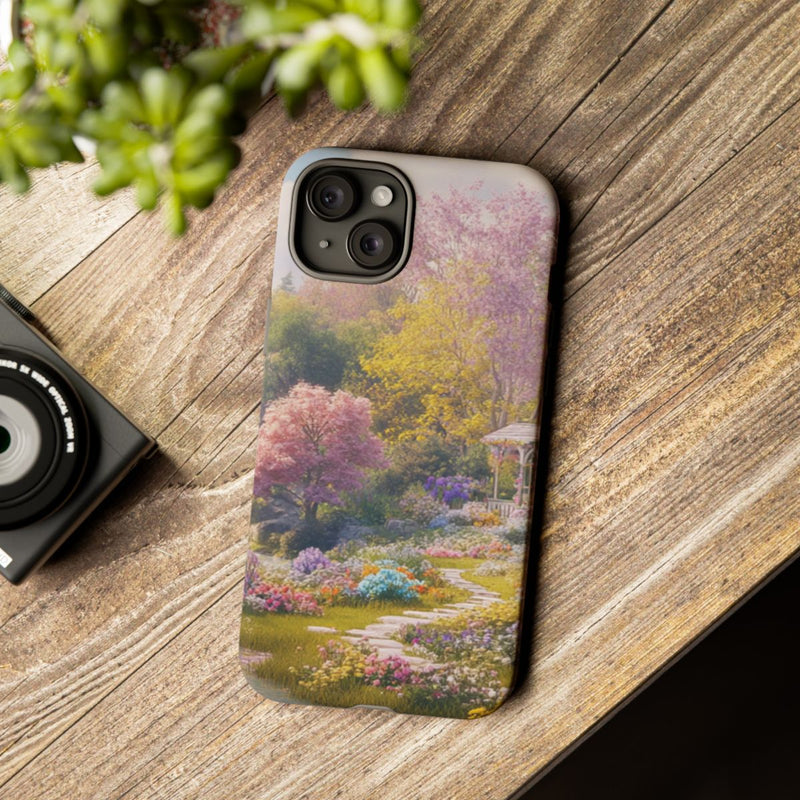 Bloemrijke Tuin met Waterval