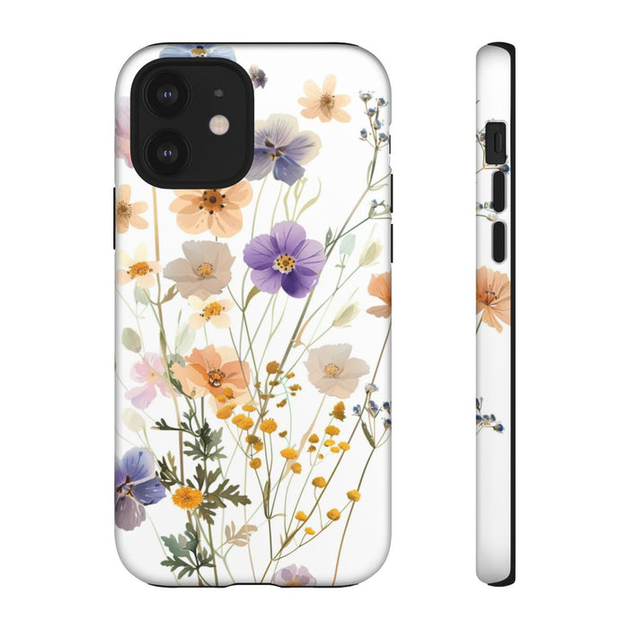 Zachte Pastelbloemen op Wit
