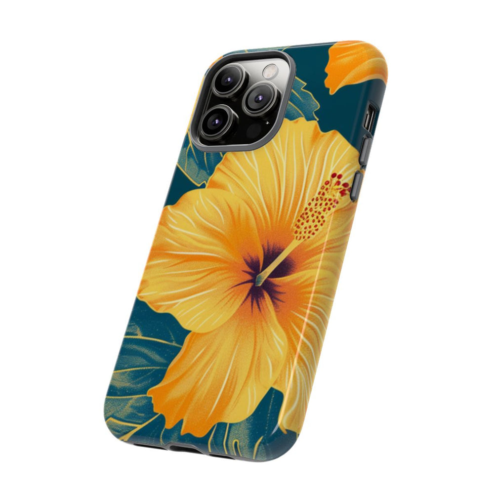 Gele Hibiscus Bloemenpatroon