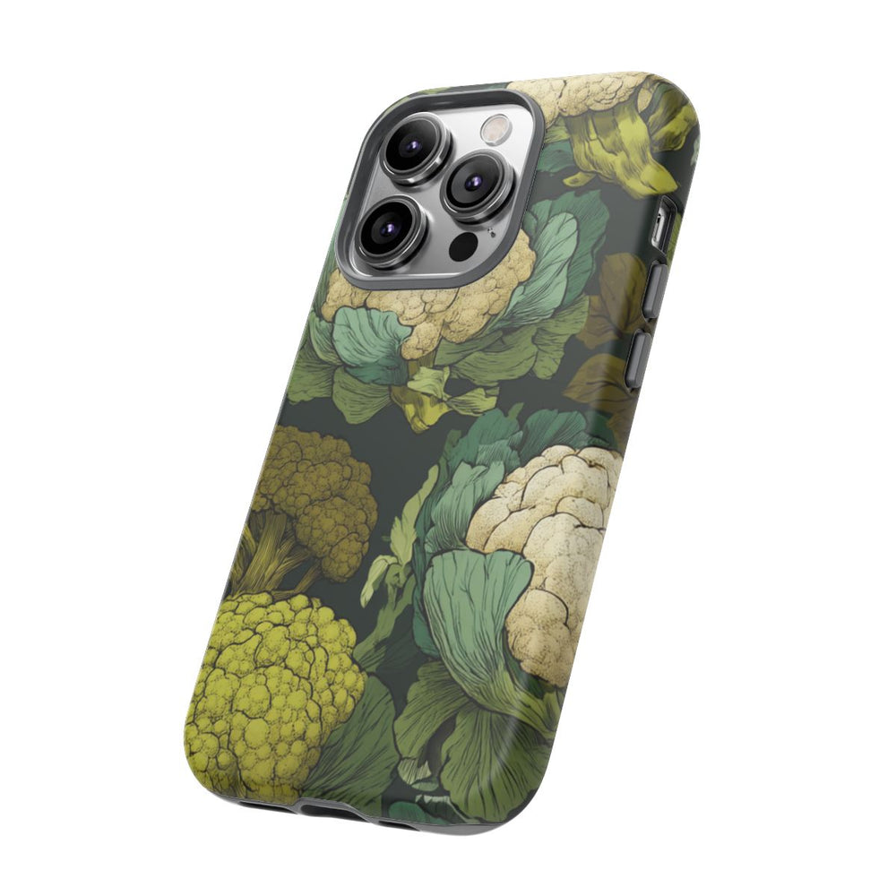 Handgetekend Broccoli- en Bloemkoolpatroon