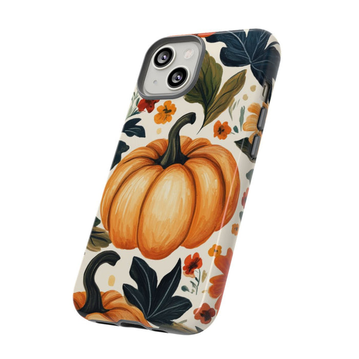 Herfst Pompoen en Bloemenpatroon
