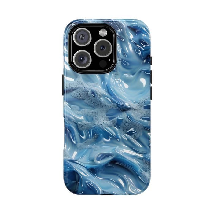 Blauw Abstract Golvend Patroon