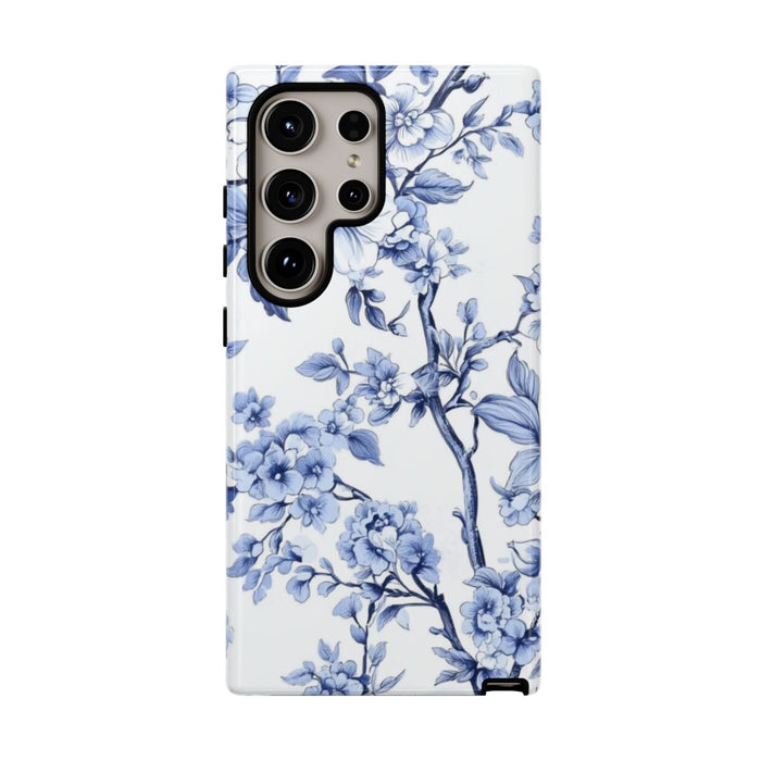 Blauw Vintage Bloemenpatroon