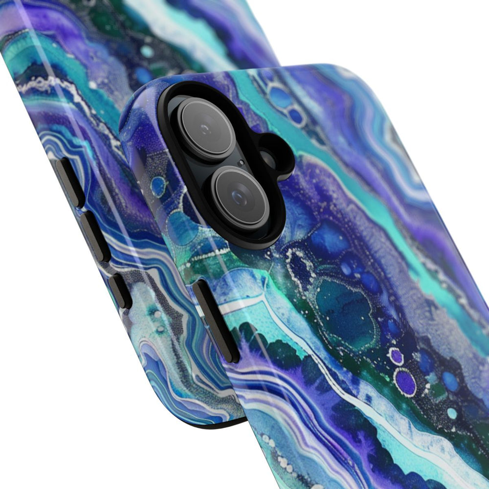 Blauw en Paars Geode-Wervelpatroon