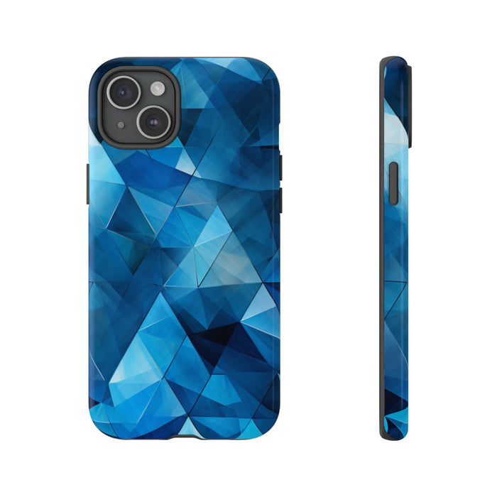 Blauw Geometrisch Driehoekenpatroon