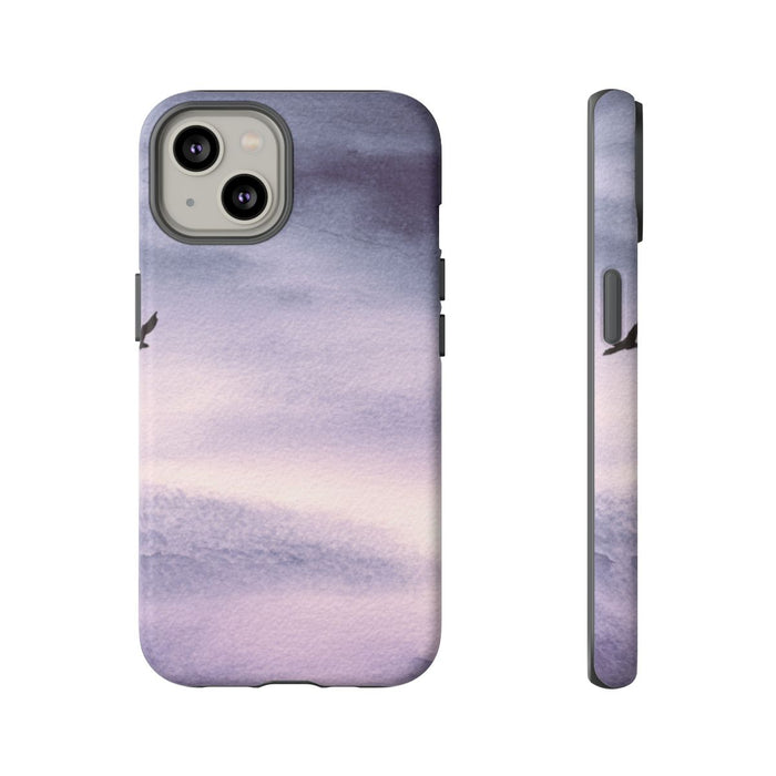 Eenzame Vogel in Paarse Lucht