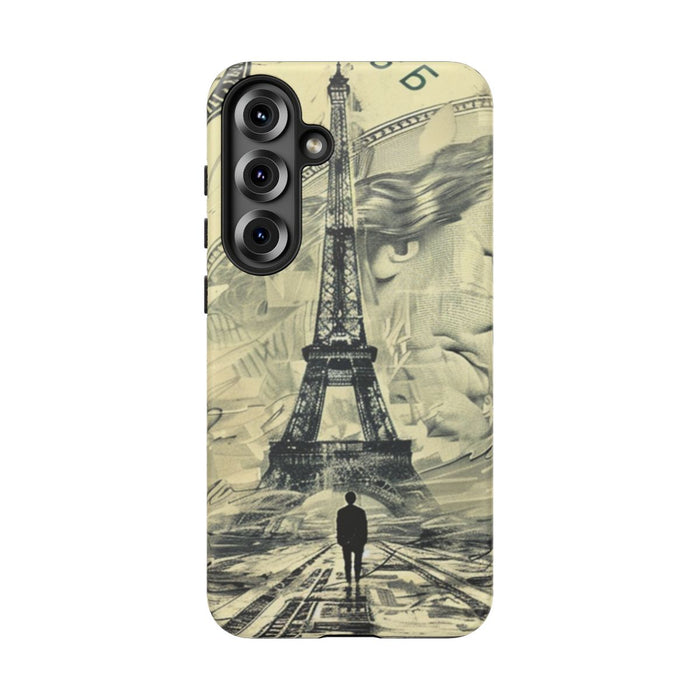 Surrealistische Eiffeltoren op Dollarbiljet Illustratie