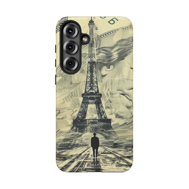Surrealistische Eiffeltoren op Dollarbiljet Illustratie