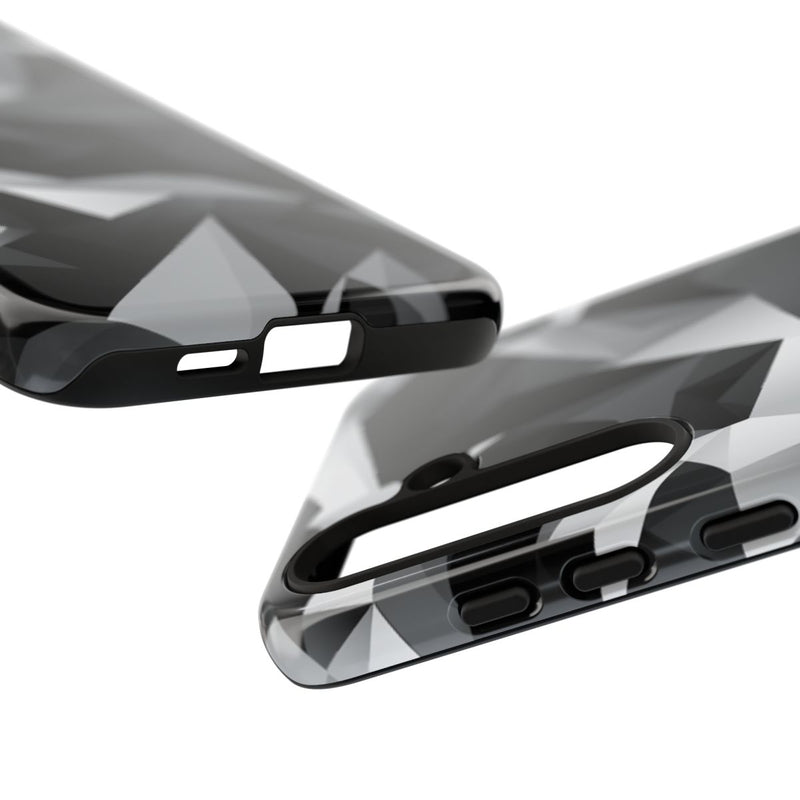 Zwart-Grijs Geometrisch Abstract Patroon