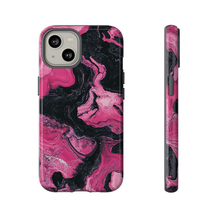 Roze en Zwarte Marmer Abstracte Textuur