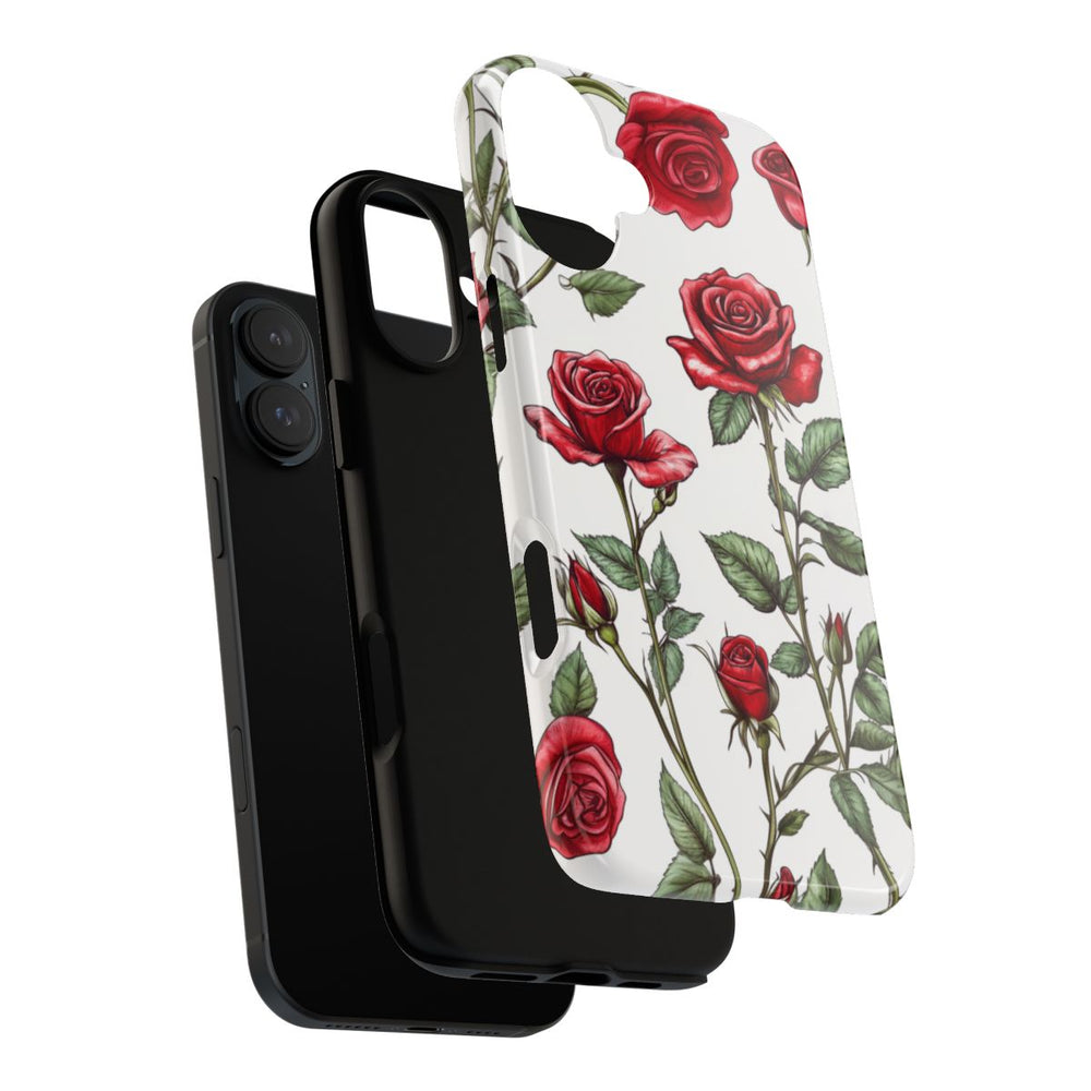 Rode Rozen Botanisch Patroon