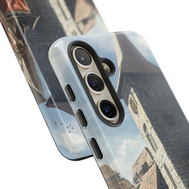 Middeleeuws Europees Dorpsstraat Tafereel