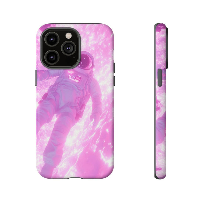 Astronaut Zwevend bij Roze Plasma