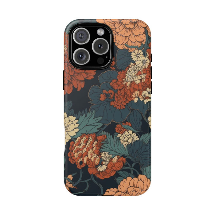 Vintage Bloemenpatroon in Warme Kleuren