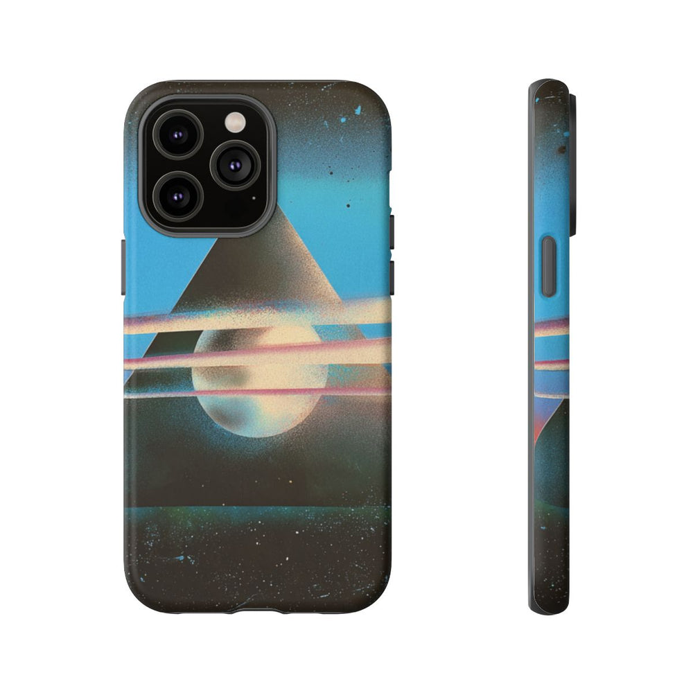 Surrealistische Geometrische Piramide met Gloeiende Bol