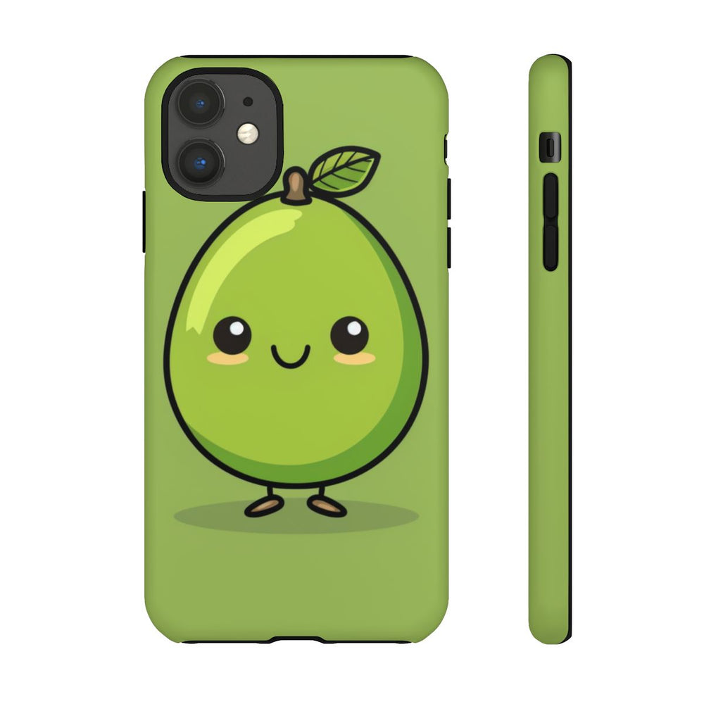 Schattige Groene Avocado in Cartoonstijl