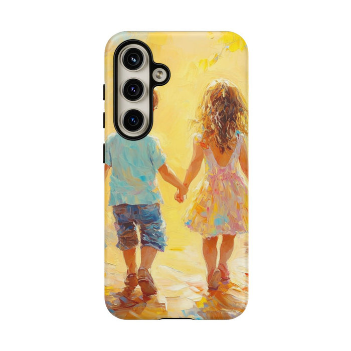 Kinderen Hand in Hand in Vrolijke Kleuren