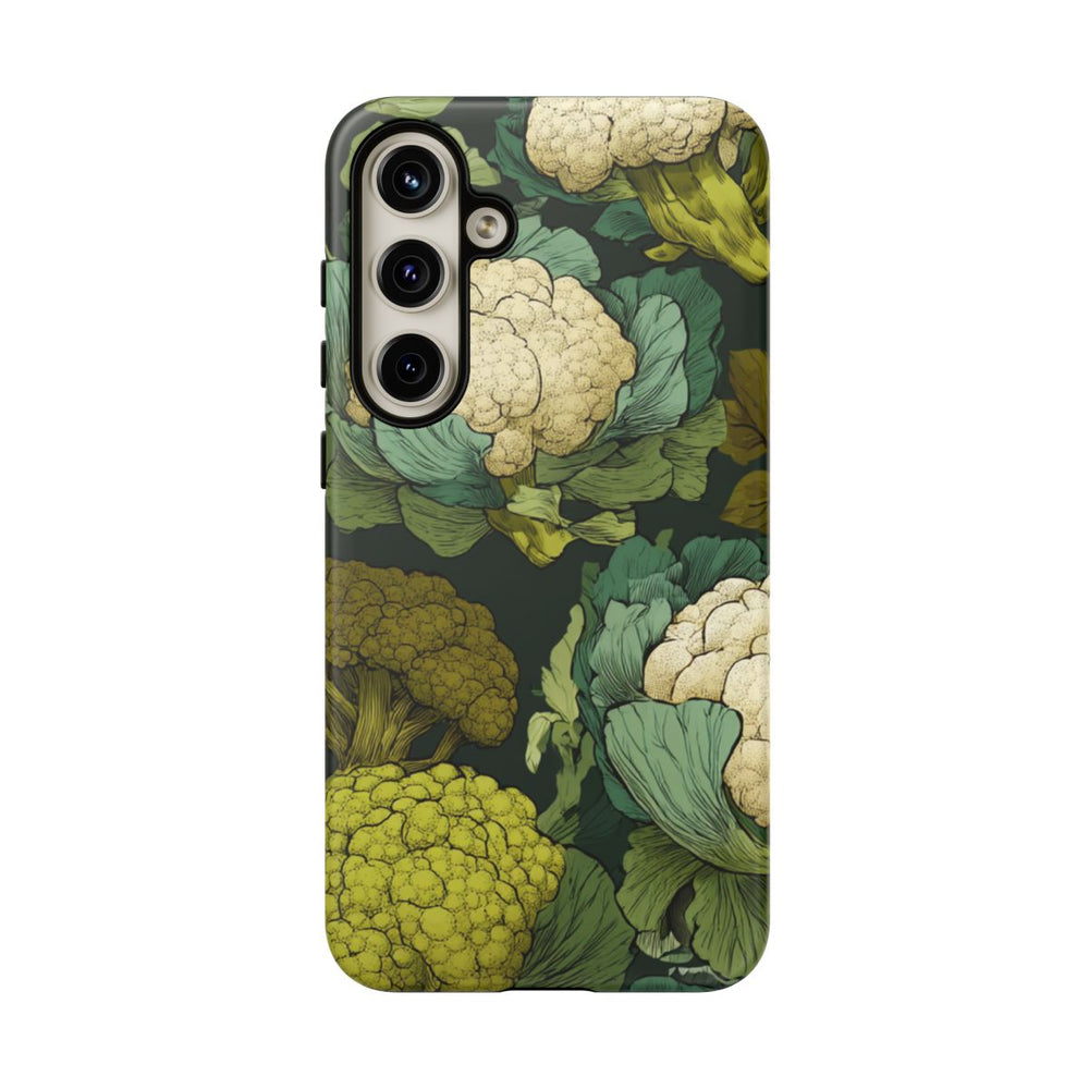 Handgetekend Broccoli- en Bloemkoolpatroon