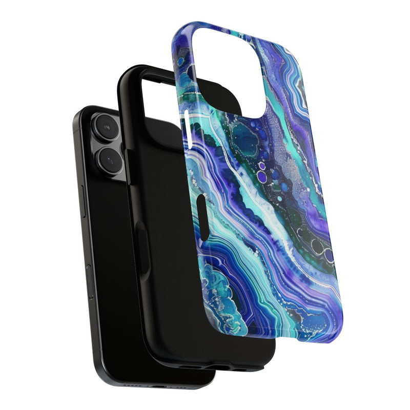 Blauw en Paars Geode-Wervelpatroon