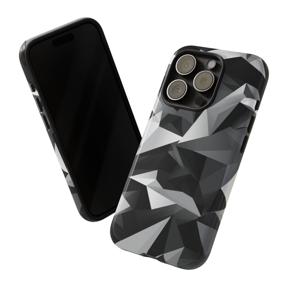 Zwart-Grijs Geometrisch Abstract Patroon